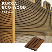 Foshan Rucca WPC Exterior Outdoor Decorative Wall Cladding Panel Design Co-extrusion Panel Wooden Siding Board Building House